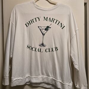 Green Envelope White Graphic Sweatshirt